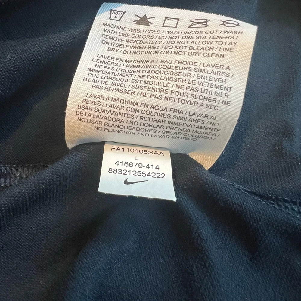 Nike Drip-Fit‎ Mens Tiger Woods Collection Polo Size Large Snap Buttons Black - Picture 7 of 7